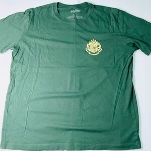 Harry Potter Hogwarts Map Graphic T-Shirt Green Warner Bros Tee Size XL
